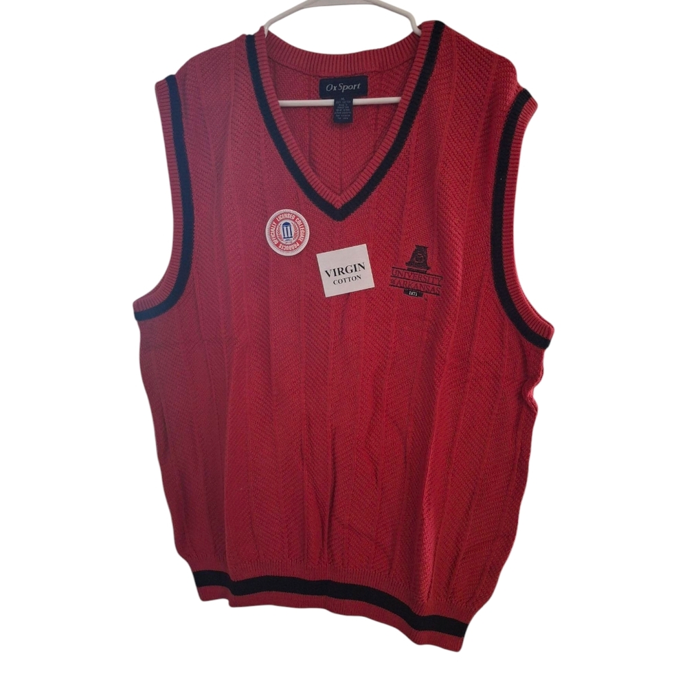 New - University of Arkansas Sweater Vest